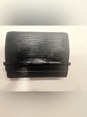 Louis Vuitton Black Epi Leather Card Holder/ wallet